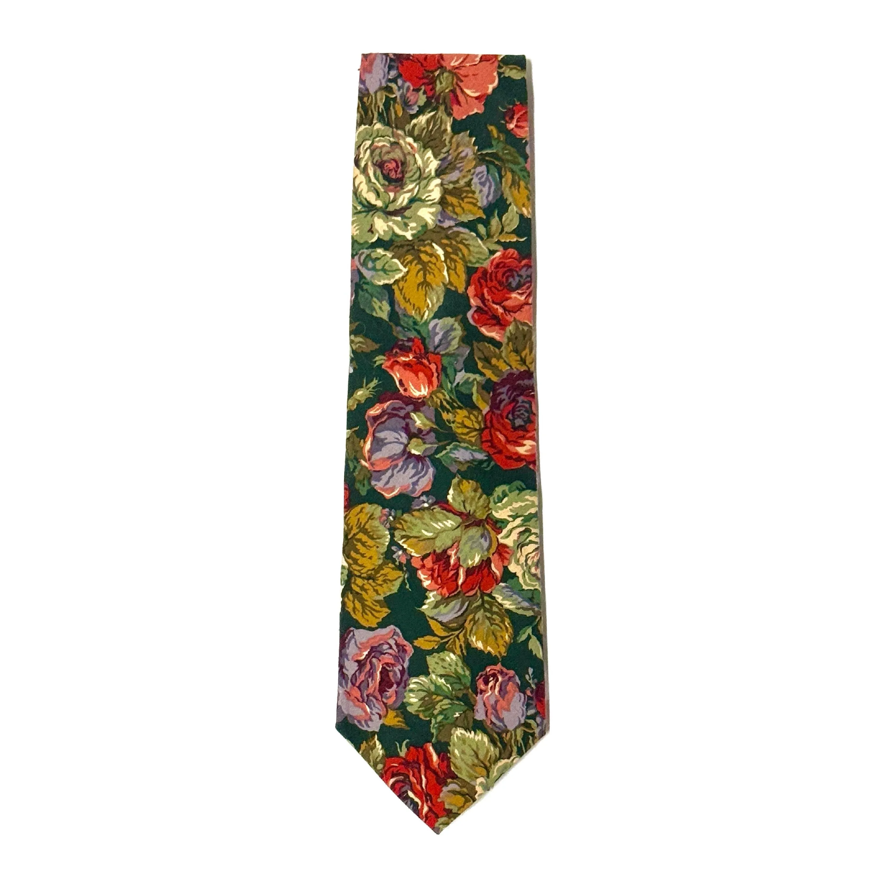 1980’S TANGO MADE IN USA 100% COTTON FLORAL HANDMADE TIE