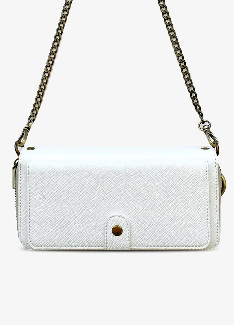 2-in-1 RFID Crossbody Wallet Phone Case in White