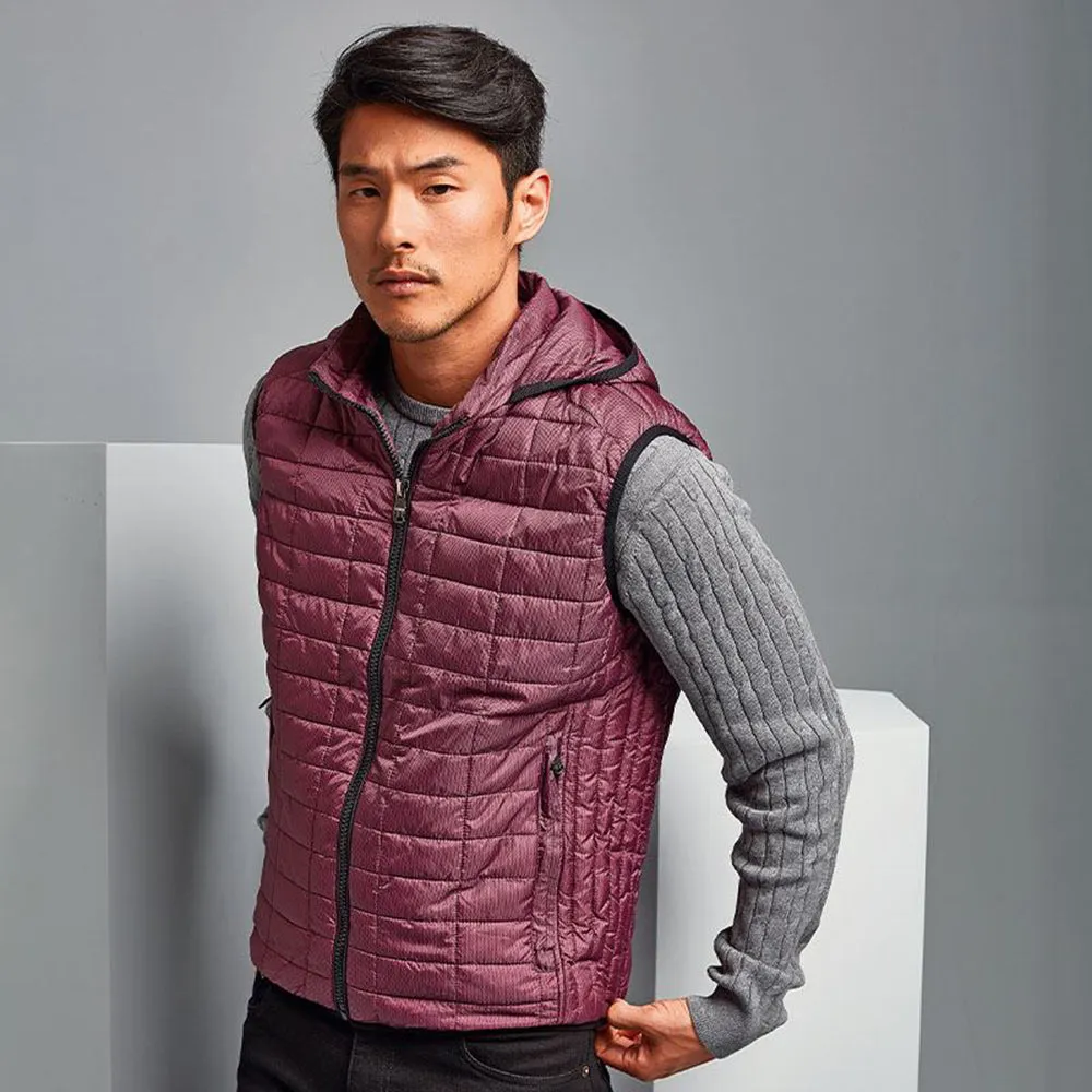 2786 Mens Honeycomb Zip Up Hooded Gilet/Bodywarmer