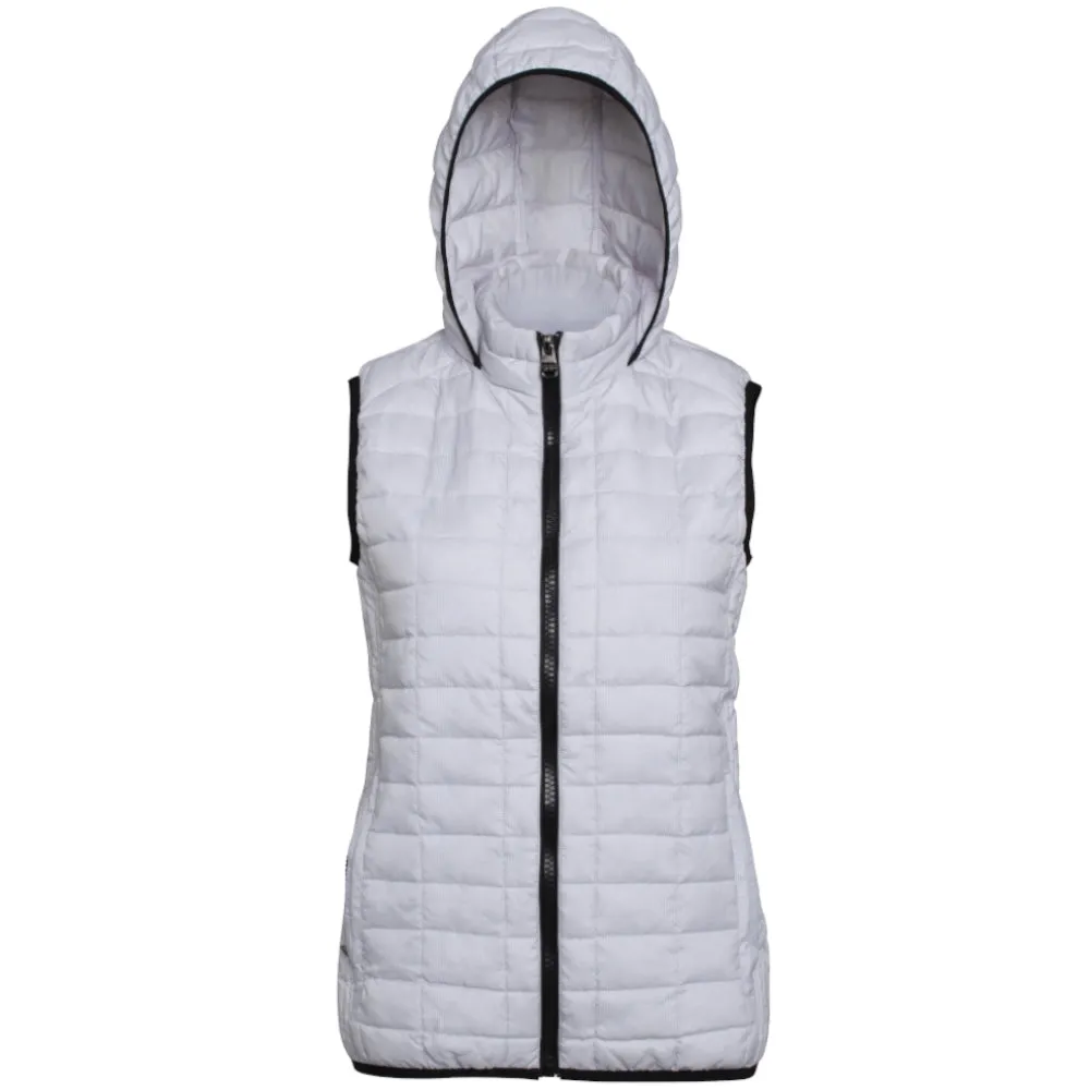 2786 Womens/Ladies Honeycomb Zip Up Hooded Gilet/Bodywarmer