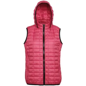 2786 Womens/Ladies Honeycomb Zip Up Hooded Gilet/Bodywarmer