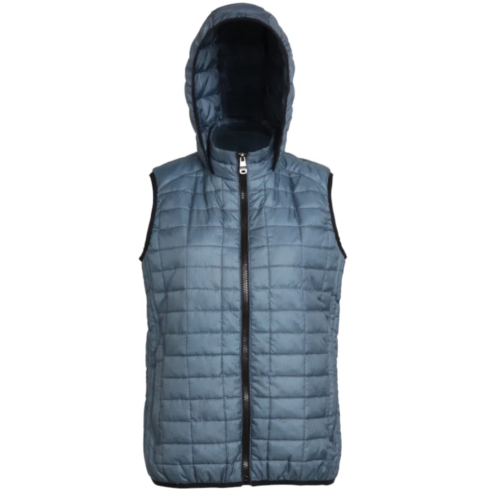 2786 Womens/Ladies Honeycomb Zip Up Hooded Gilet/Bodywarmer