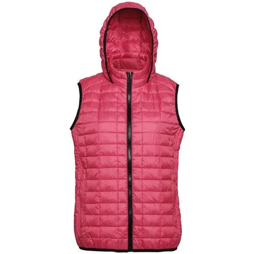 2786 Womens/Ladies Honeycomb Zip Up Hooded Gilet/Bodywarmer