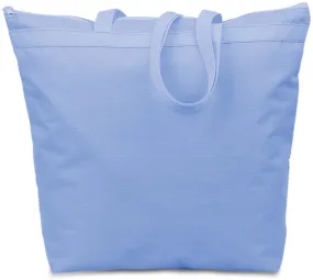 600 denier polyester large tote - light blue Case of 48