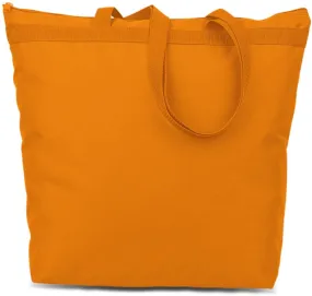 600 denier polyester large tote - orange Case of 48