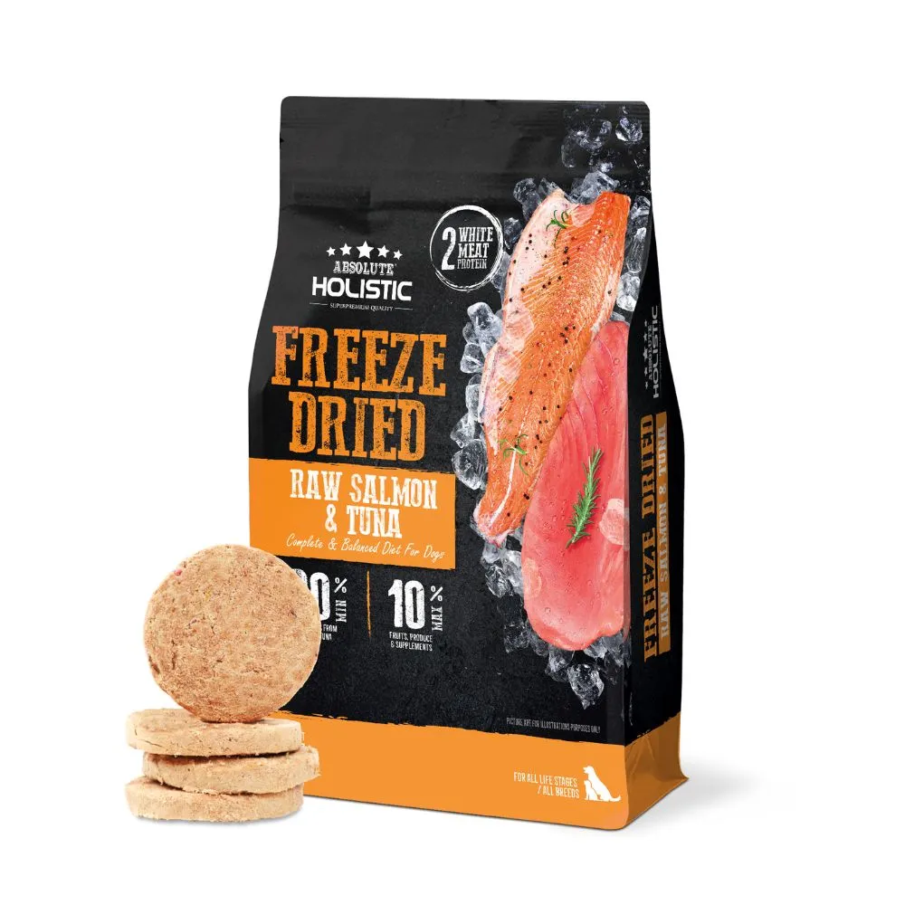 Absolute Holistic Dog Freeze Dried Raw Patties Salmon & Tuna 12.7oz