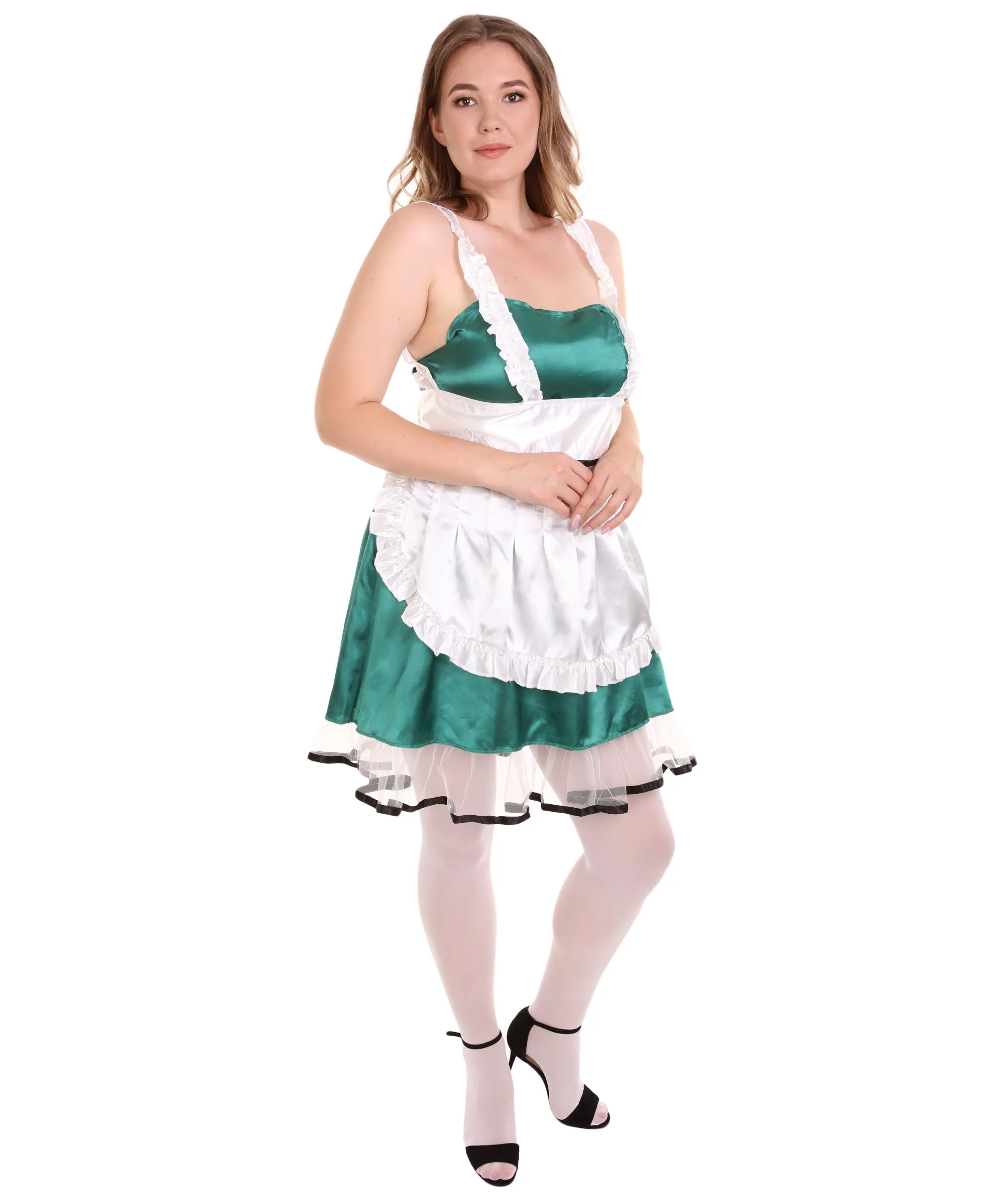 Adult Women's Sexy French Maid Uniform Costume | Dark Green Cosplay Costume