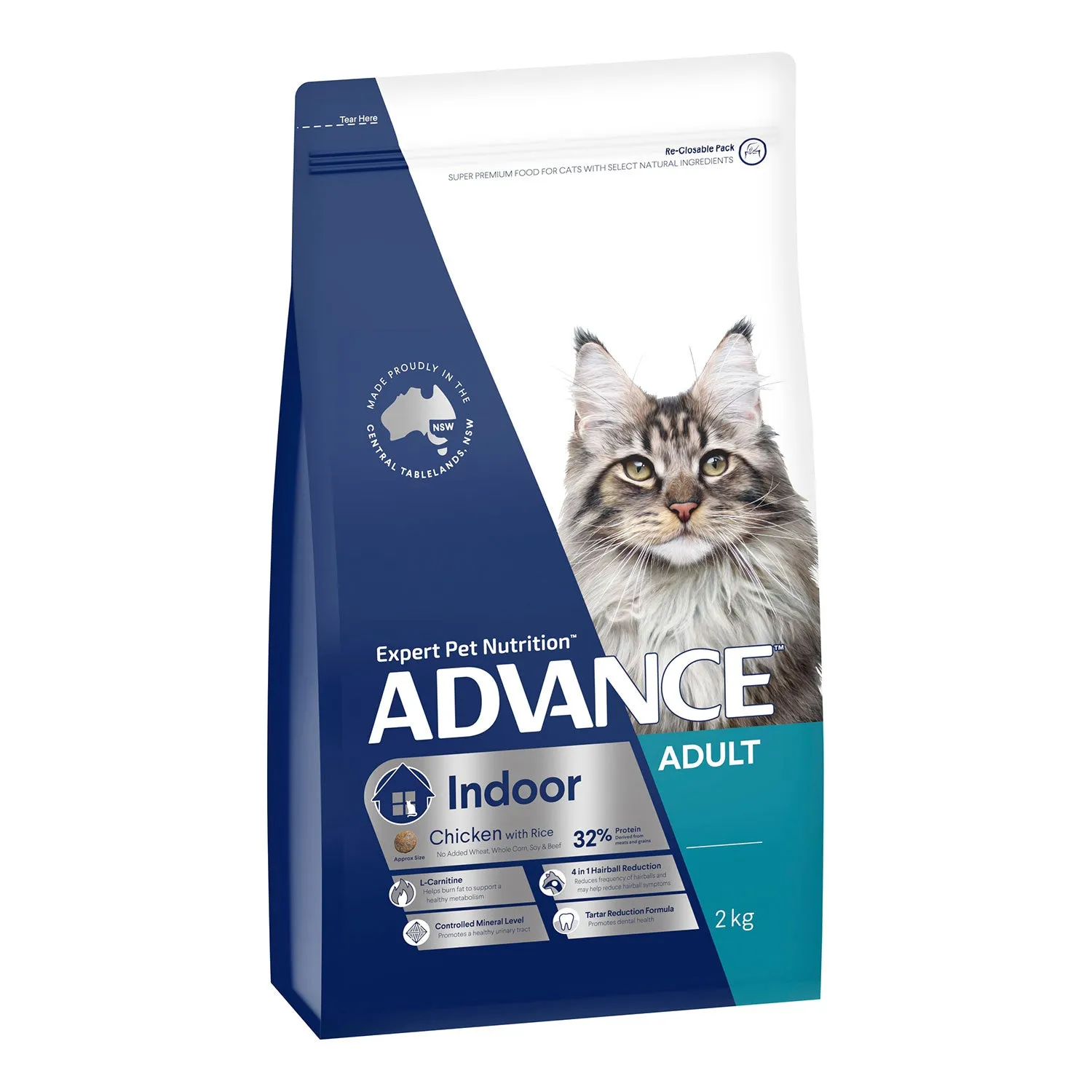 Advance Indoor Chicken & Rice Adult Dry Cat Food