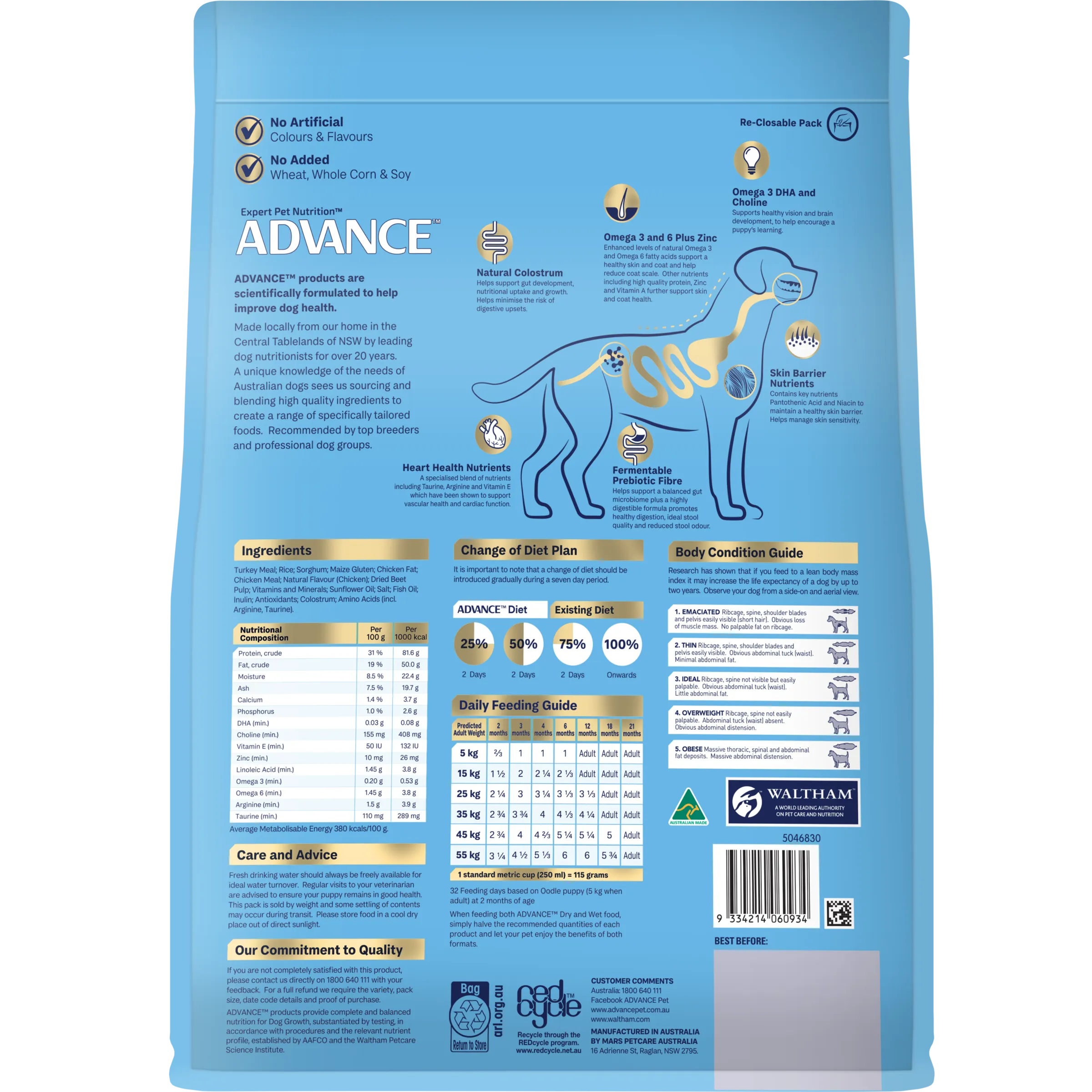 Advance Puppy Turkey And Rice Oodles Dry Dog Food