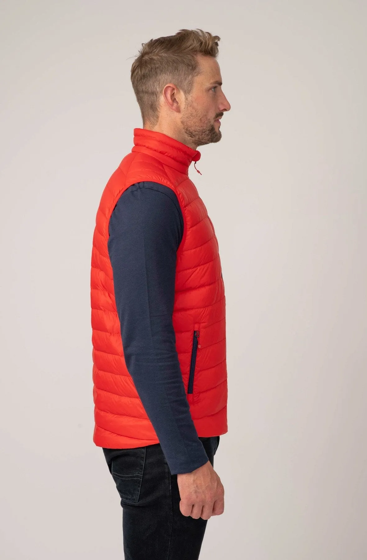 Alpine Mens Down Gilet - Red