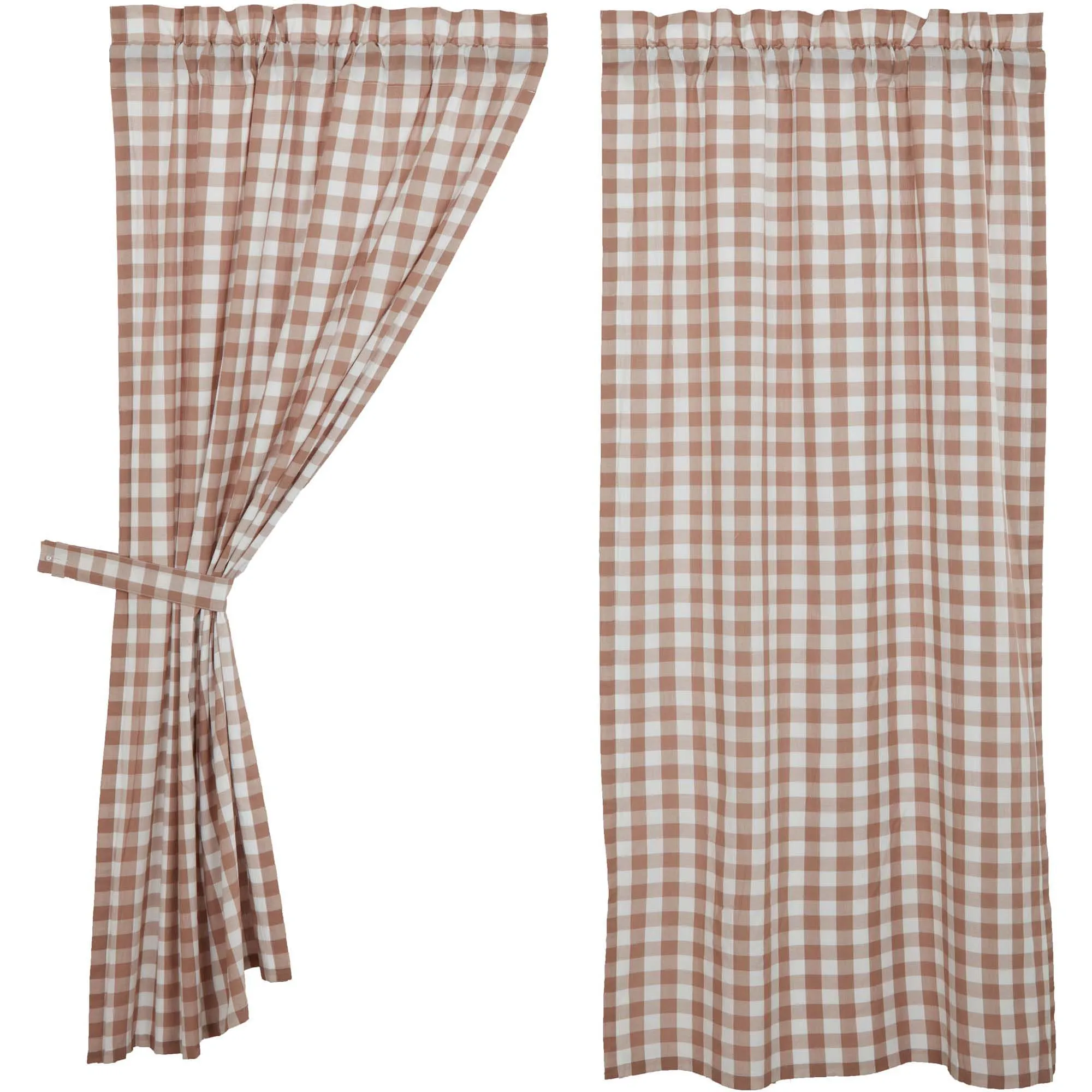 Annie Buffalo Portabella Check Short Panel Set of 2 63x36