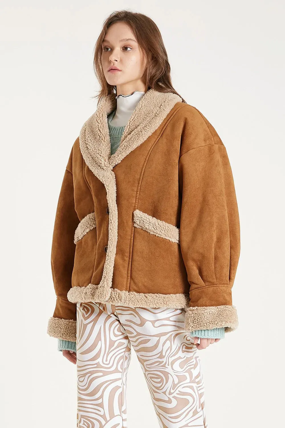 Ava Faux Shearling Jacket