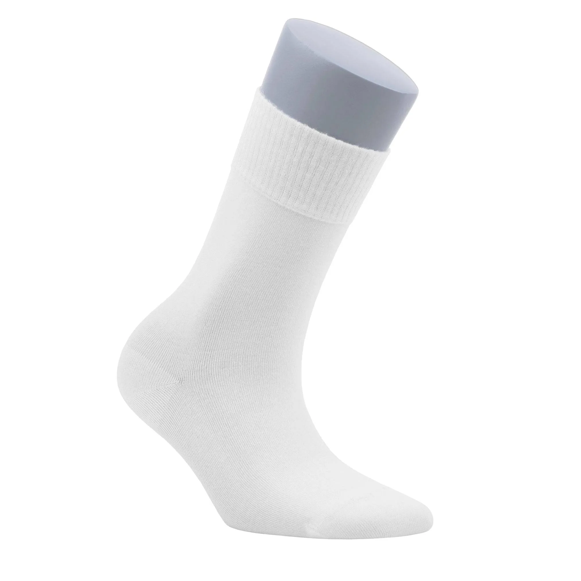 Bambooven Women’s Diabetic Dress & Trouser Socks – White, Loose Fit (6 Pack)