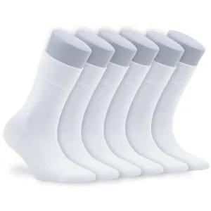 Bambooven Women’s Diabetic Dress & Trouser Socks – White, Loose Fit (6 Pack)