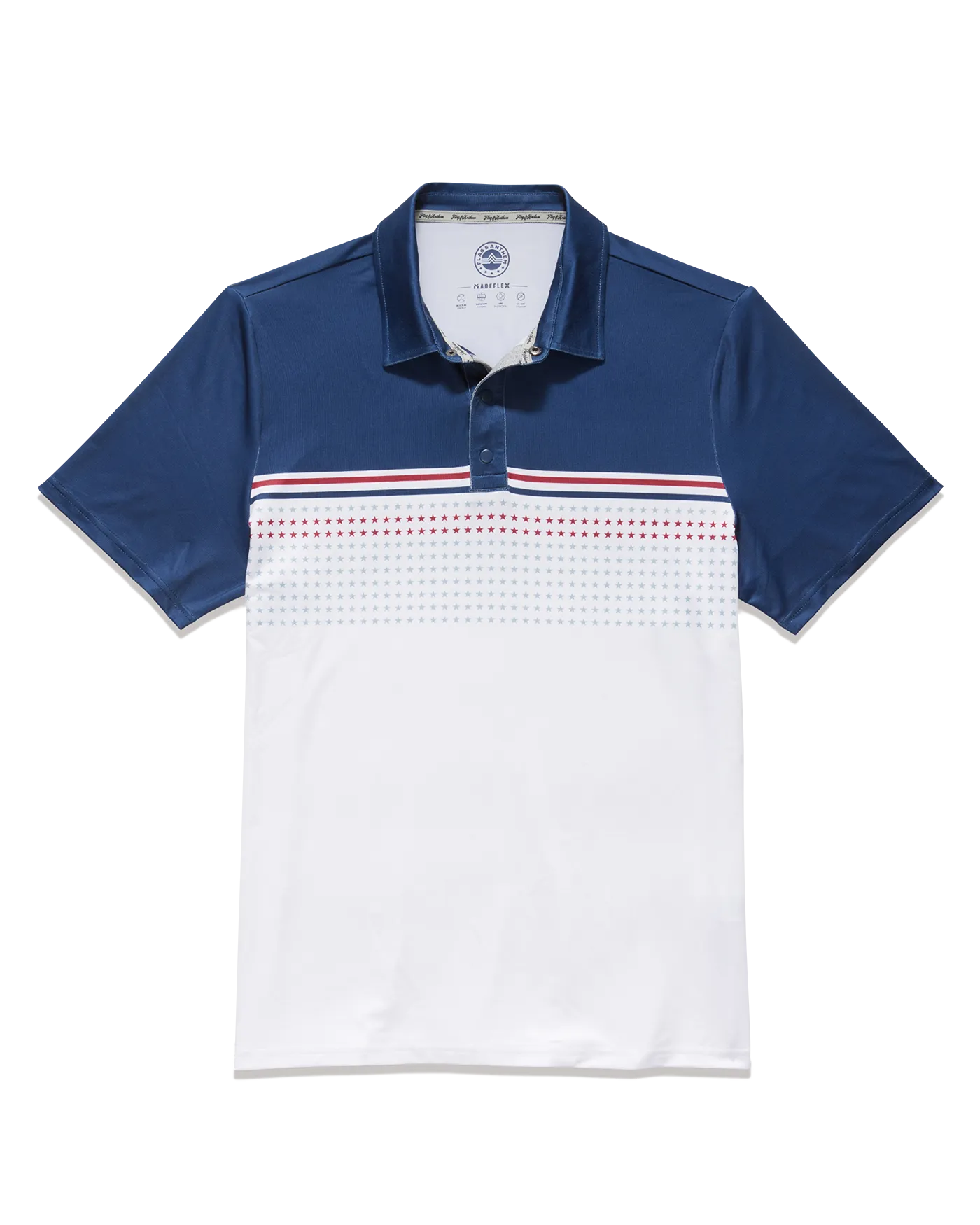 BANNER STARS & STRIPES BLOCKED PERFORMANCE POLO BIG & TALL