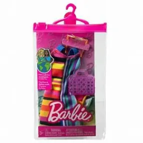 Barbie Fashion Outfit Stripy Dress and Accessories