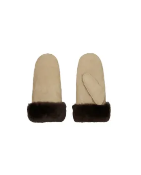 Beck Sondergaard Doa Shearling Beige Mittens