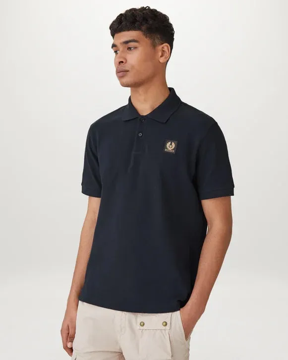 Belstaff Classic Short Sleeve Polo Shirt in Dark Ink