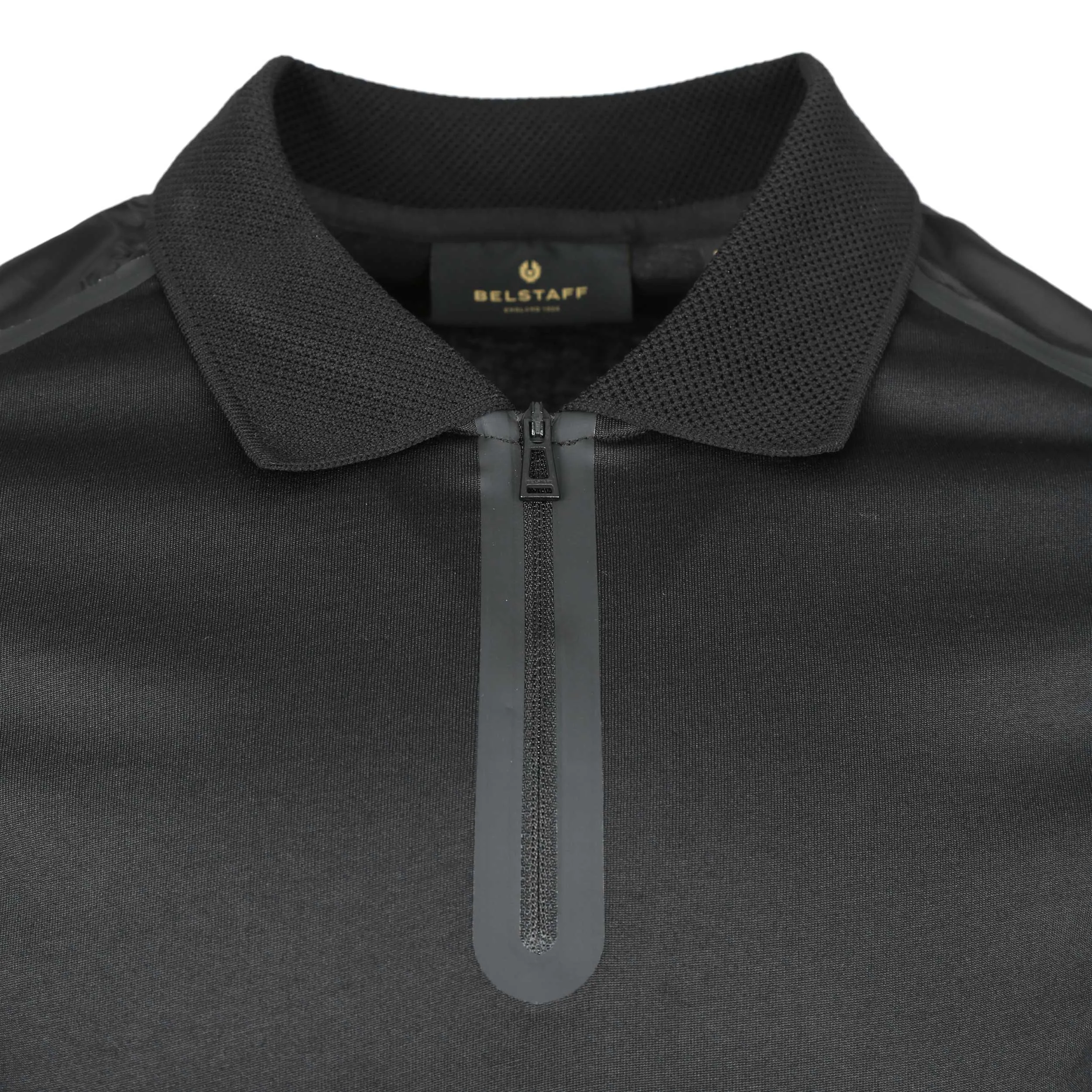 Belstaff Shuttle Long Sleeve Polo Shirt in Black