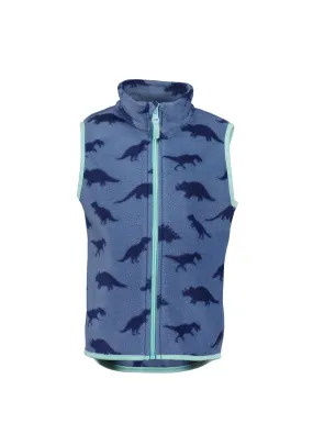 Blue Seven Boy Dino Fleece Gilet, Blue