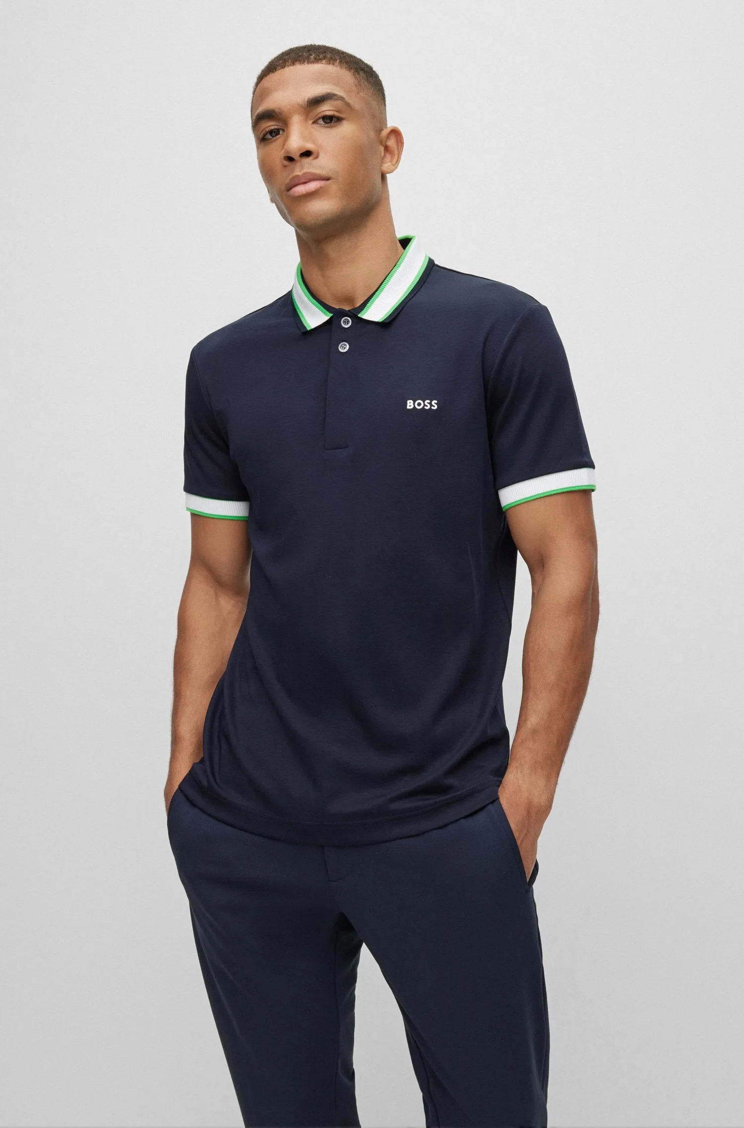 BOSS Paule 1 Polo Shirt in Navy