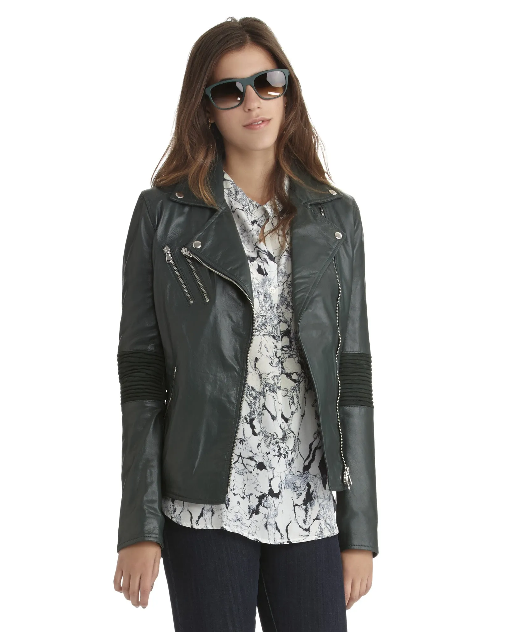 Brogden Leather Moto Jacket | British Green - FINAL SALE