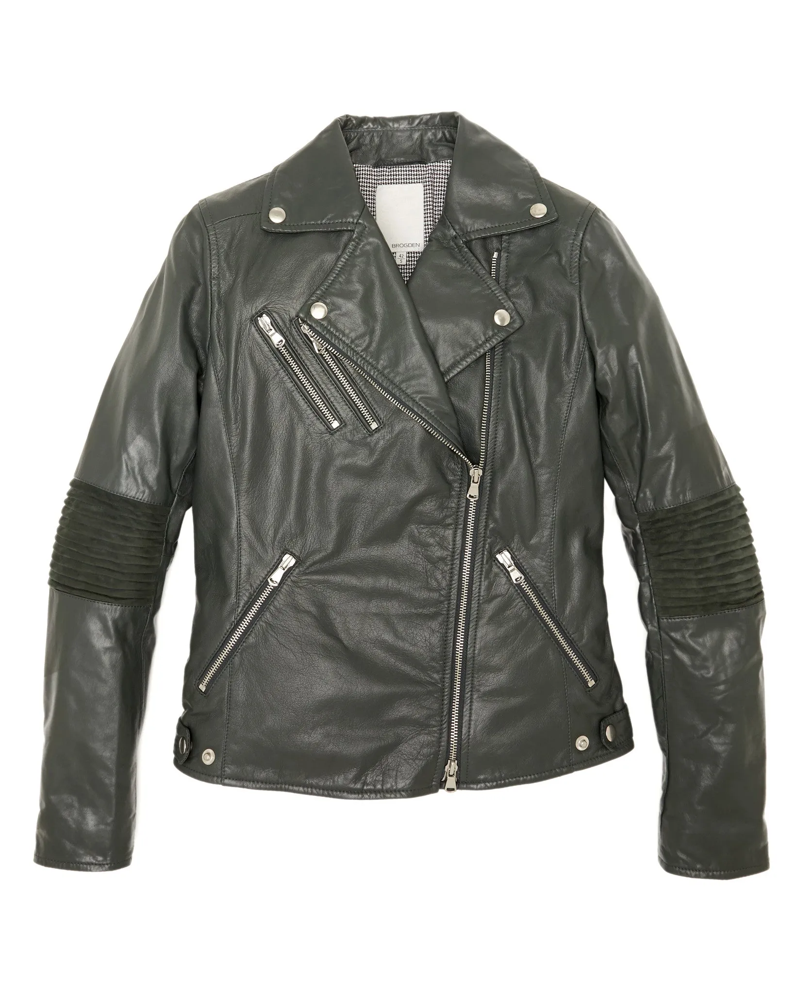 Brogden Leather Moto Jacket | British Green - FINAL SALE