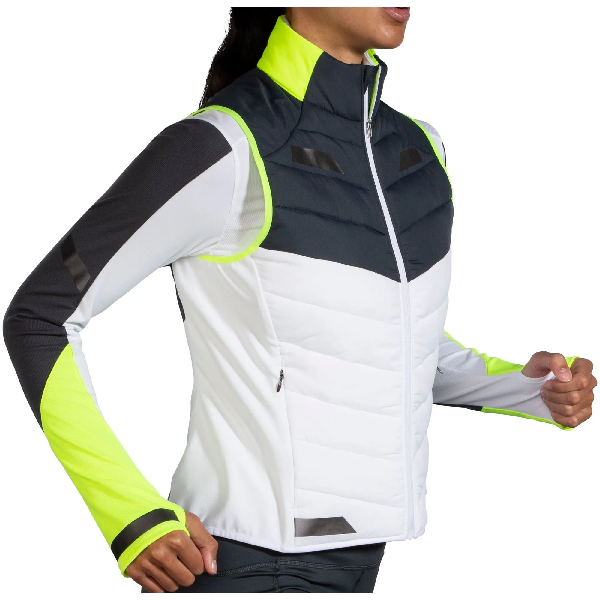 Brooks Run Visible Insulated Womens Running Gilet - White