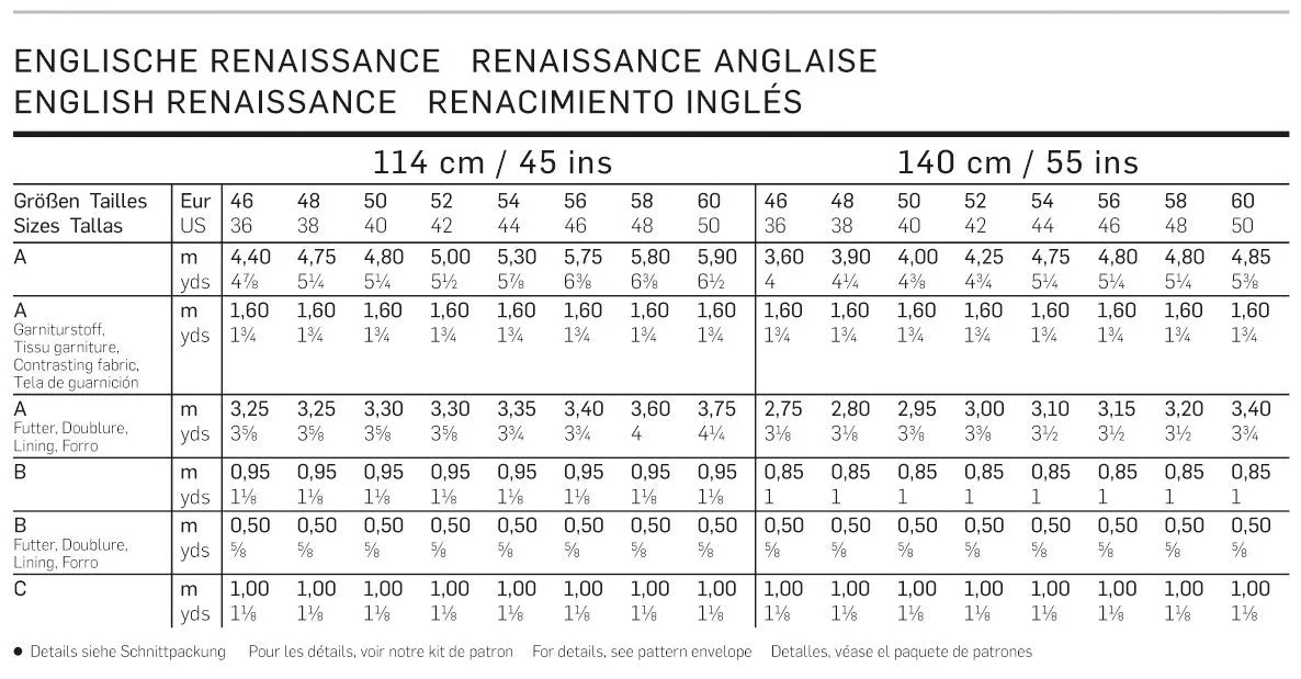 Burda 6887 Mens' Renaissance Costume Pattern