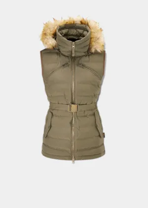 Calsall Ladies Olive Gilet - Regular Fit