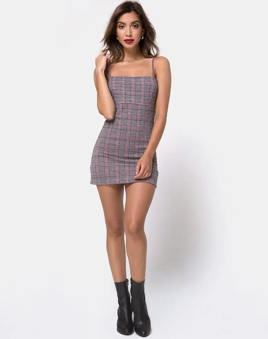 Cecile Dress in Charles Check Blush