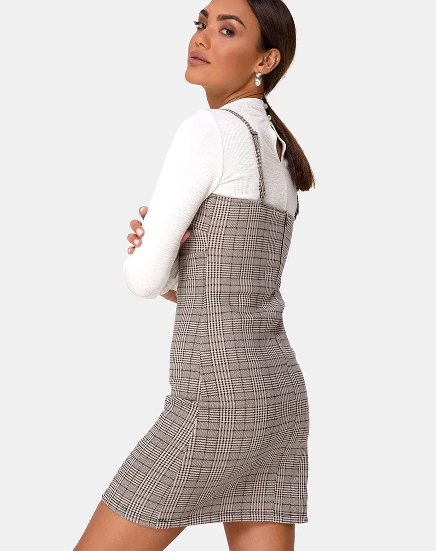 Cecile Dress in Check Grey