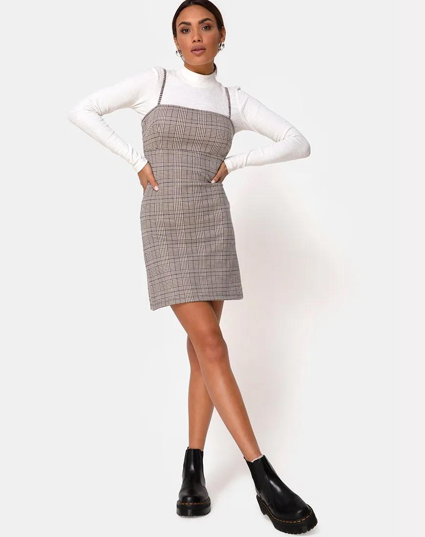 Cecile Dress in Check Grey