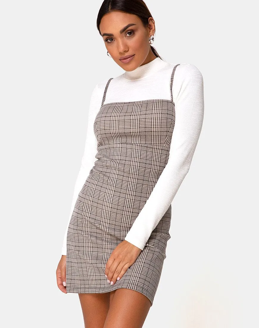 Cecile Dress in Check Grey