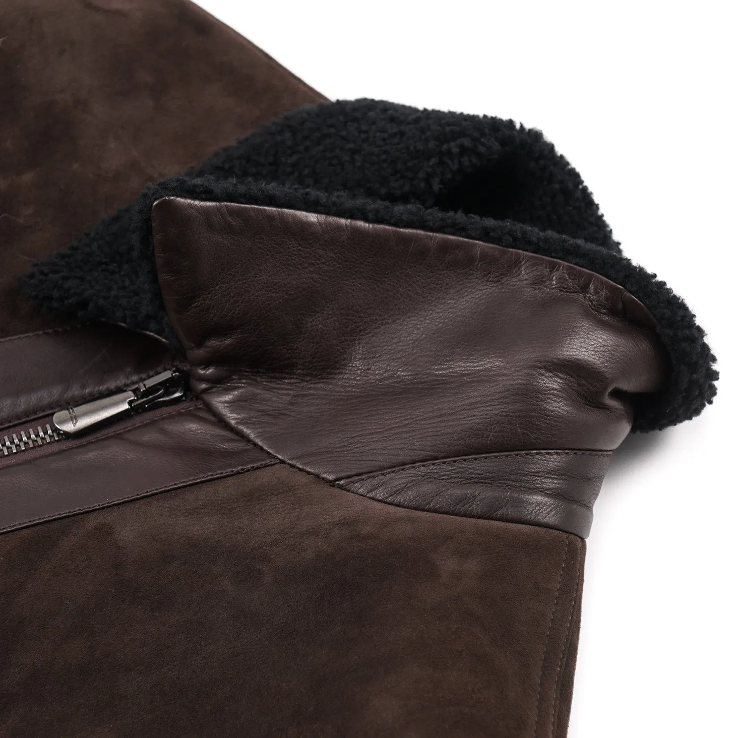 Cesare Attolini Shearling-Lined Suede Jacket