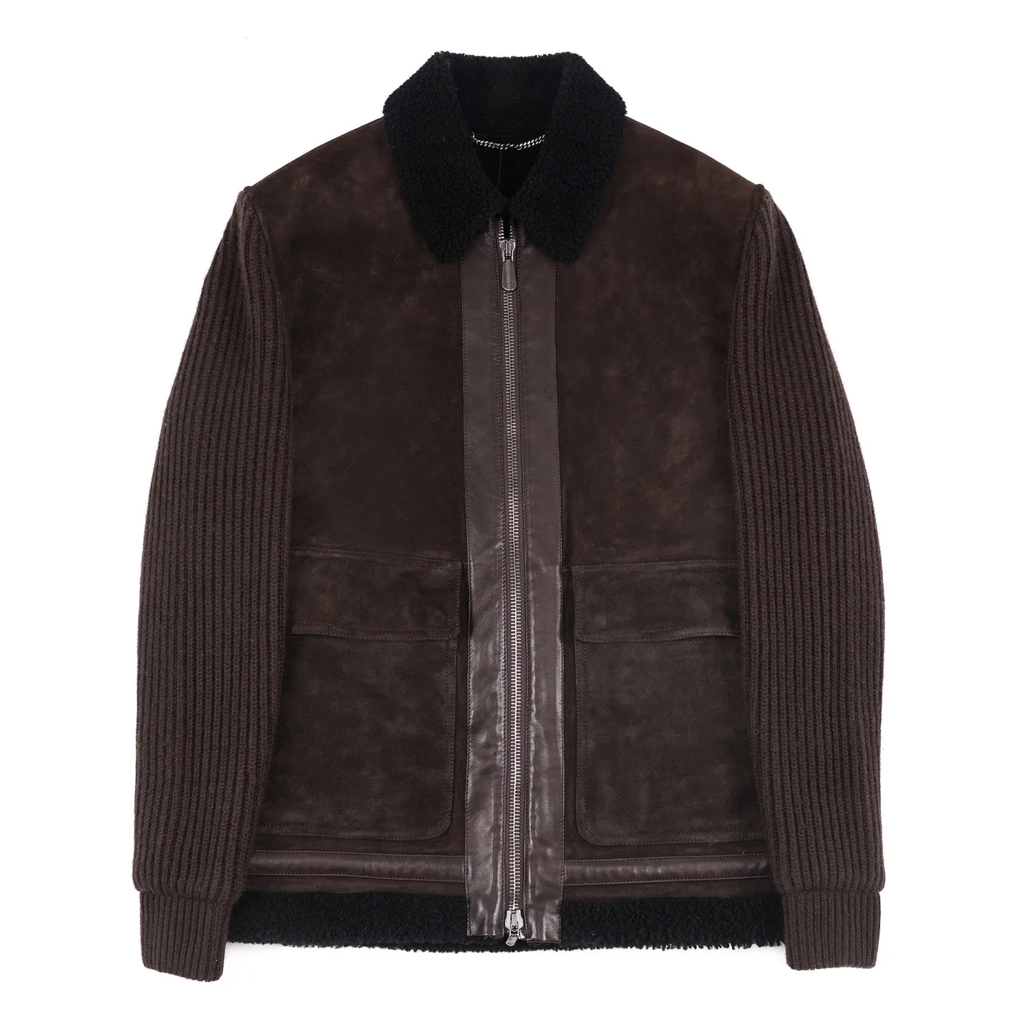 Cesare Attolini Shearling-Lined Suede Jacket