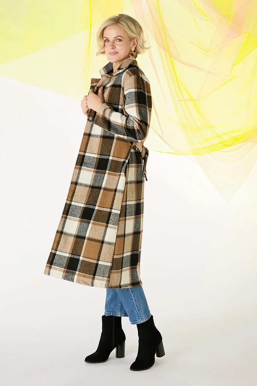 Checked Longline Tailored Coat