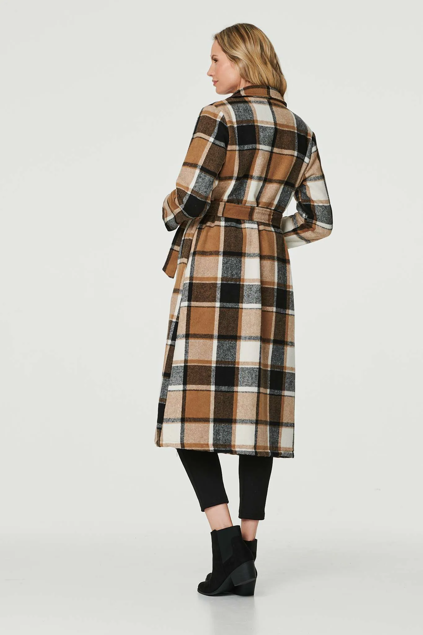 Checked Longline Tailored Coat