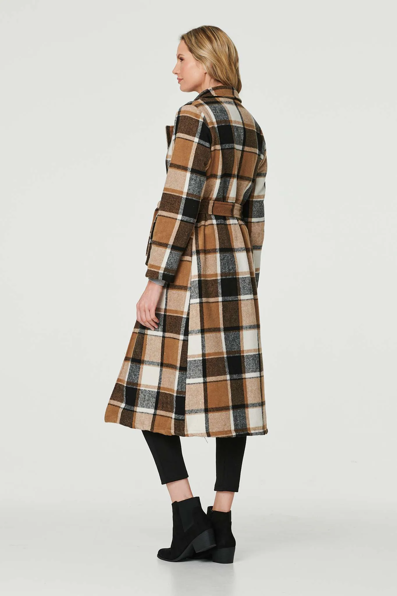 Checked Longline Tailored Coat