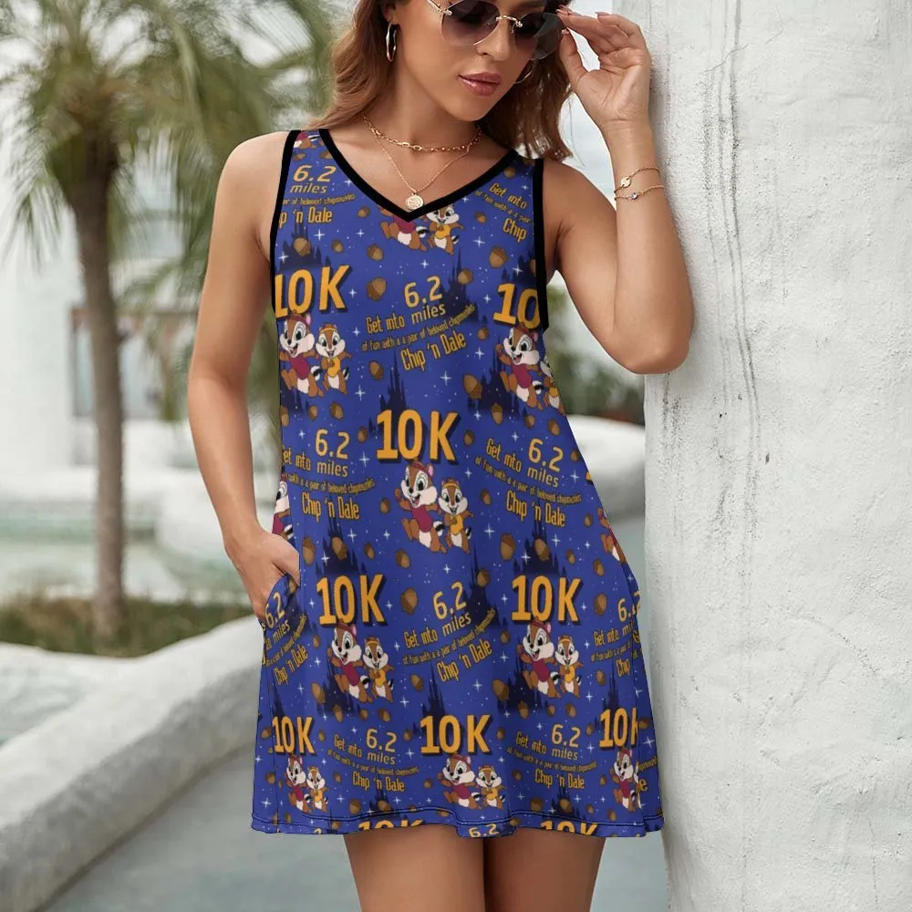 Chip And Dale 10K Sleeveless Sundress With Pockets