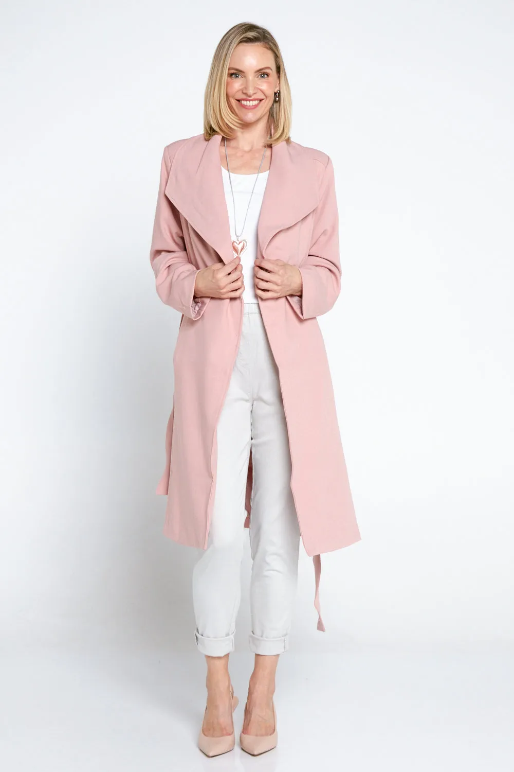 Christina Wrap Coat - Pink