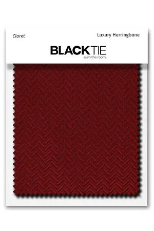 Claret Herringbone Fabric Swatch