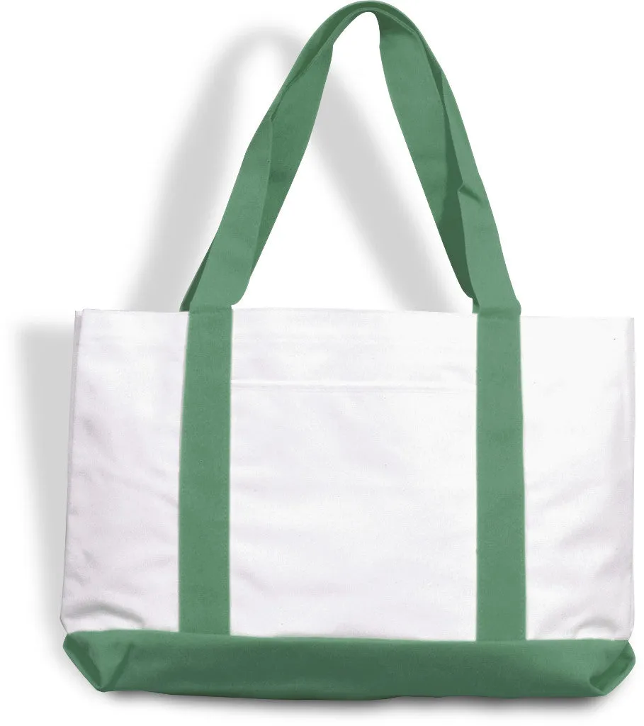 cruiser tote bag - white/forest Case of 48