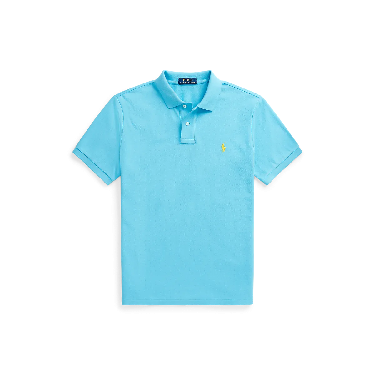 Custom Fit Mesh Polo - Turquoise (Yellow Pony)