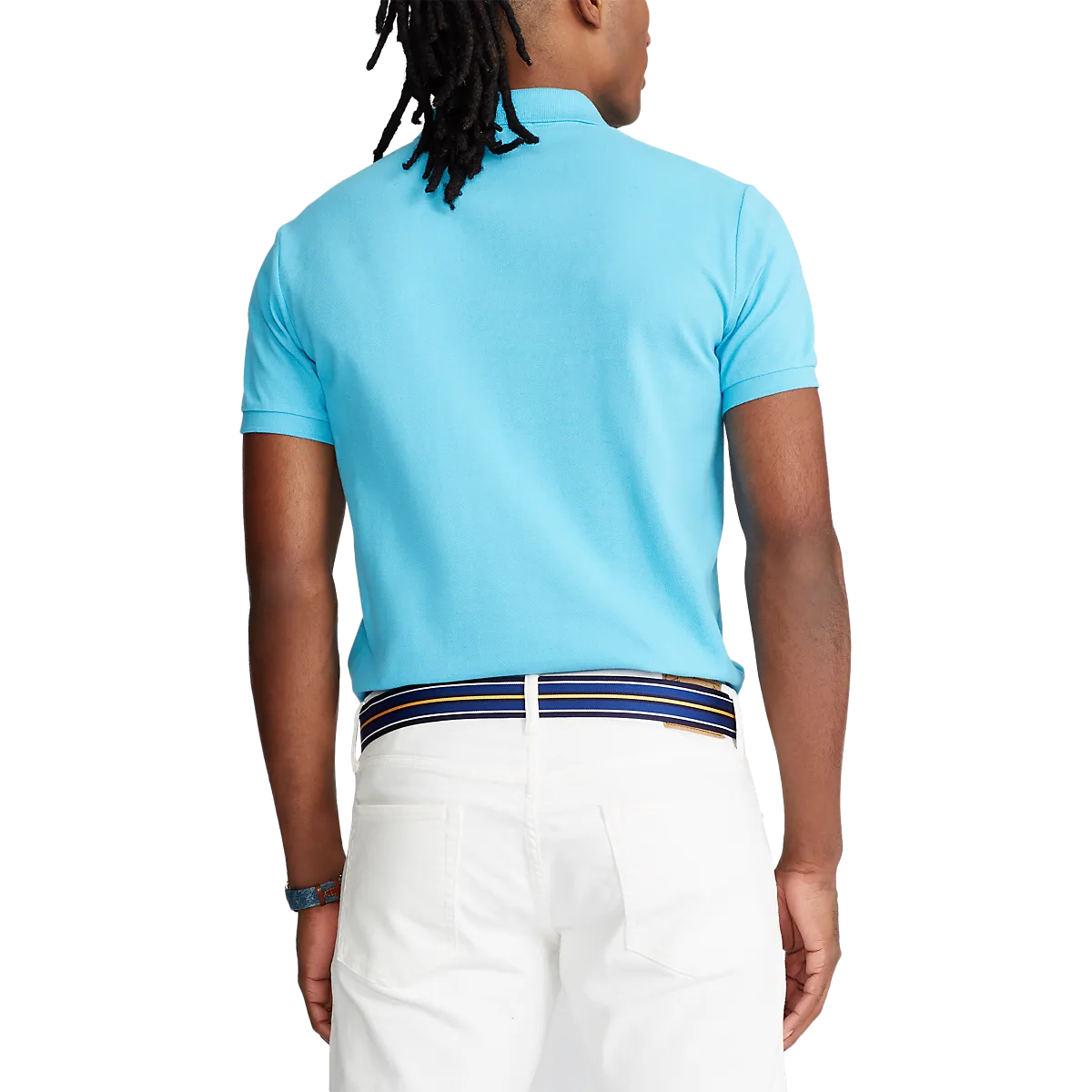 Custom Fit Mesh Polo - Turquoise (Yellow Pony)