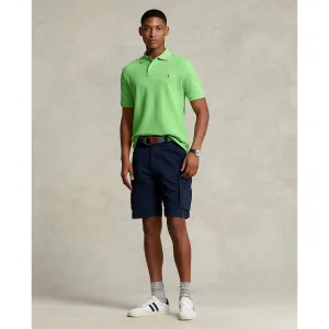 Custom Slim Fit Mesh Polo Shirt - Kiwi Lime