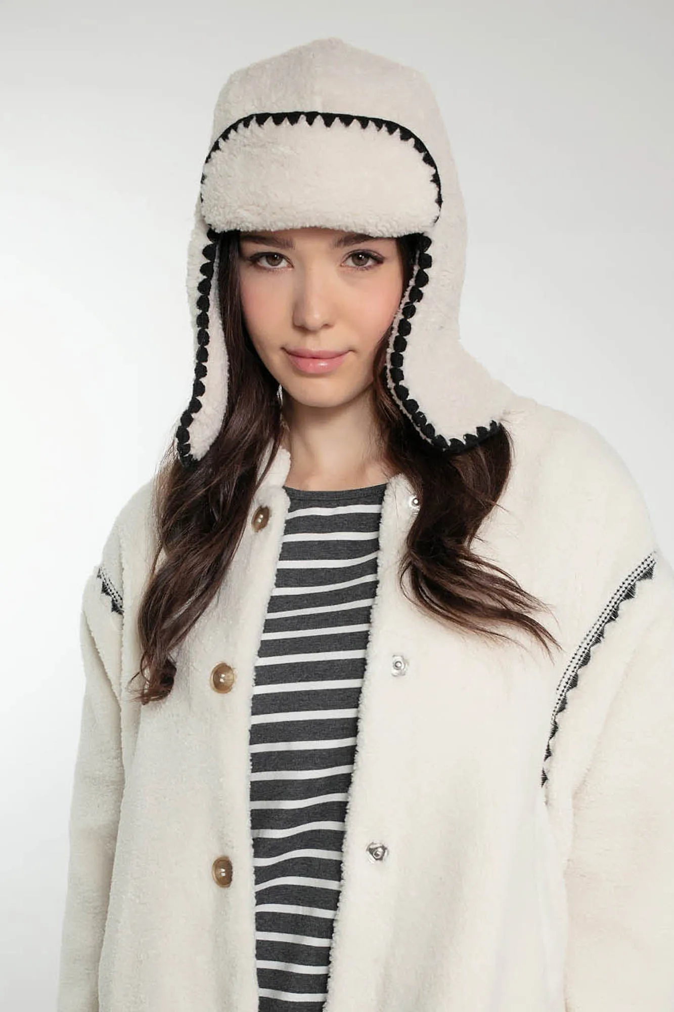 DANIKA TRAPPER HAT IN CREAM