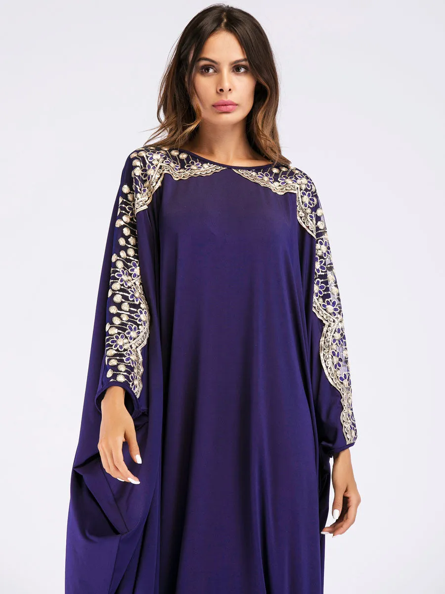 Dubai Batwing Sleeve Robe Plus Size Women's Clothing