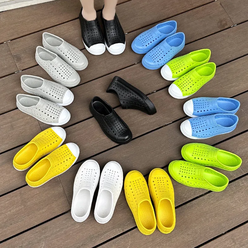 Dunnmall Summer Hollow out Shoes Children's Korean-Style Hollow-out Breathable Non-Slip Casual Wading Soft Bottom Sandals for Boys and Girls