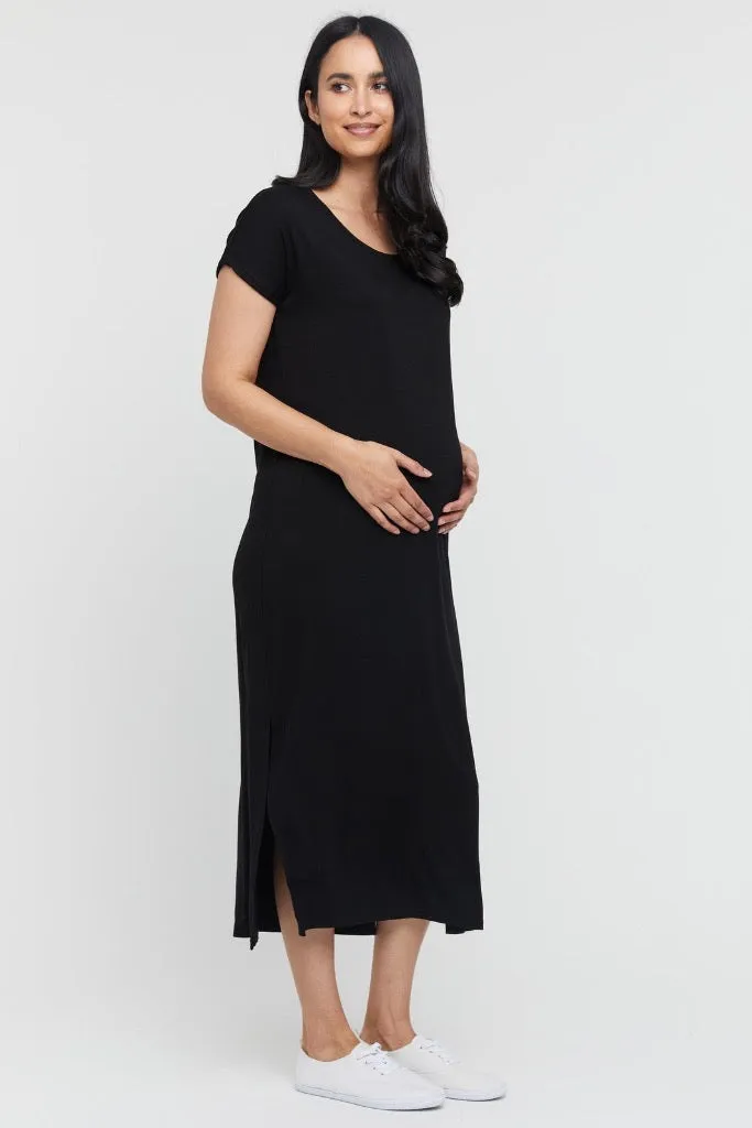 Elsie Maternity Dress - Black